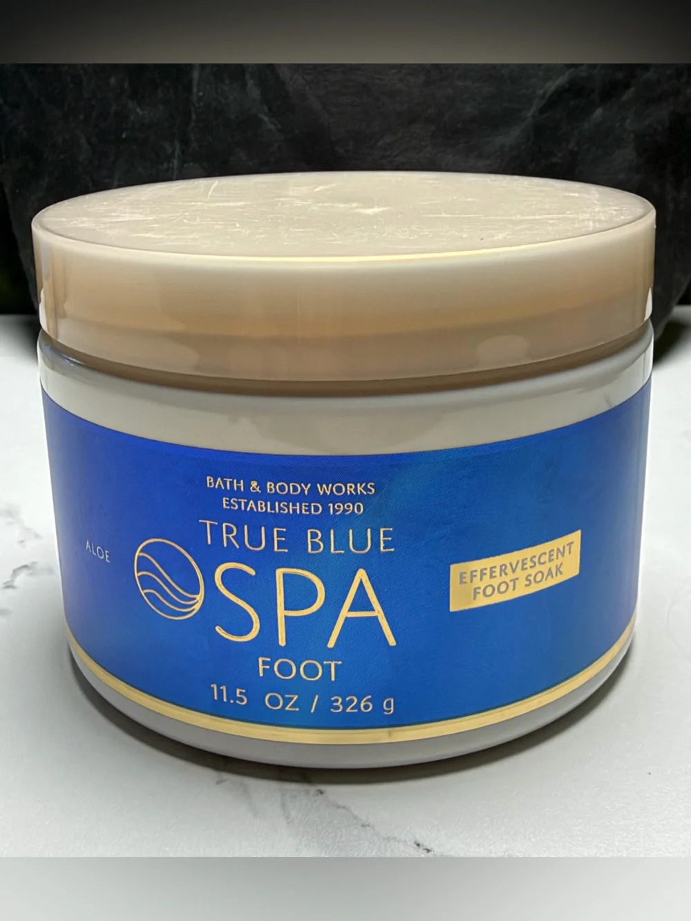 Bath & Body Works Black Tote with Blue True Blue Spa Creams Bundle